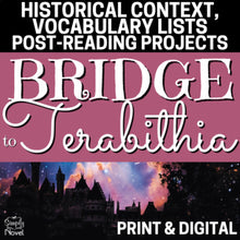 Load image into Gallery viewer, Bridge to Terabithia Vocabulary, 1970s History Article, Essays and Projects