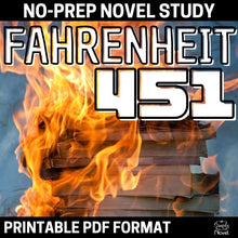 Load image into Gallery viewer, Fahrenheit 451 Novel Study Unit - No-Prep 6-Week Unit Plan