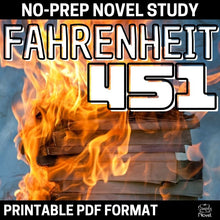 Load image into Gallery viewer, Fahrenheit 451 Novel Study Unit - No-Prep 6-Week Unit Plan