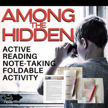 Load image into Gallery viewer, Among the Hidden Active Reading Note-Taking Foldable Activity &amp; Novel Summary