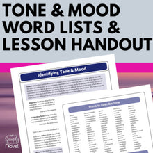 Load image into Gallery viewer, Identifying Tone Lesson Handout &amp; Word Lists for Tone and Mood