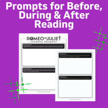 Load image into Gallery viewer, Romeo and Juliet Unit Plan Resource - Journal Topics &amp; Themed Writing Prompts