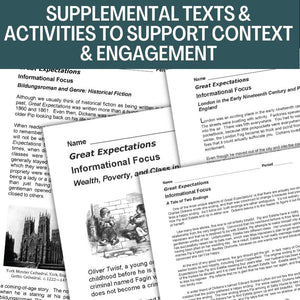 Great Expectations Novel Study, 200-Page No-Prep Unit Resource BUNDLE