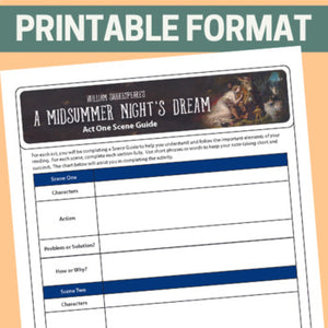 A Midsummer Night's Dream Play Study Note-Taking Scene Guides