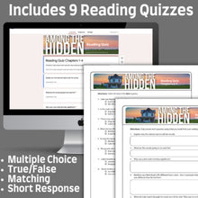 Load image into Gallery viewer, Among the Hidden Novel Study Reading Quizzes - Print &amp; Digital