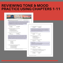 Load image into Gallery viewer, Among the Hidden Novel Study Tone and Mood Practice and Review Worksheets