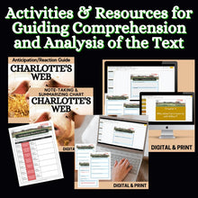 Load image into Gallery viewer, Charlotte&#39;s Web Book Study Unit Resource BUNDLE - Print &amp; Digital
