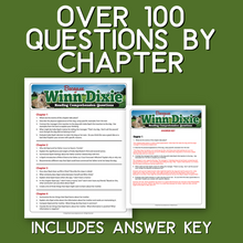 Load image into Gallery viewer, Because of Winn-Dixie Novel Study Reading Comprehension Chapter Questions