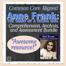 Load image into Gallery viewer, Anne Frank Diary of a Young Girl Novel Teaching PACKET | DISTANCE LEARNING