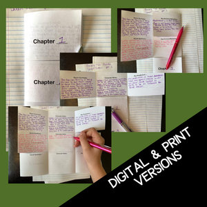 Because of Winn-Dixie Novel Study Active Reading Note-Taking Chart Foldable