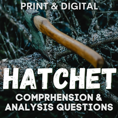 Hatchet Novel Study Comprehension & Analysis Study Questions