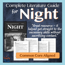 Load image into Gallery viewer, Night by Elie Wiesel Novel Lessons, Activities, Teacher Unit PACKET