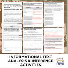 Load image into Gallery viewer, We Are the Ship by Kadir Nelson Book Study Text Evidence & Inference Activity