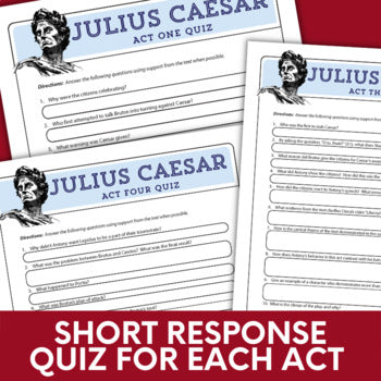 Julius Caesar Quizzes By Act - Print & Digital – Simply Novel