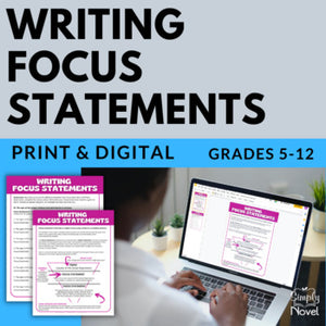 Writing Focus Statements - Essay Writing Tips, Lesson & Worksheets