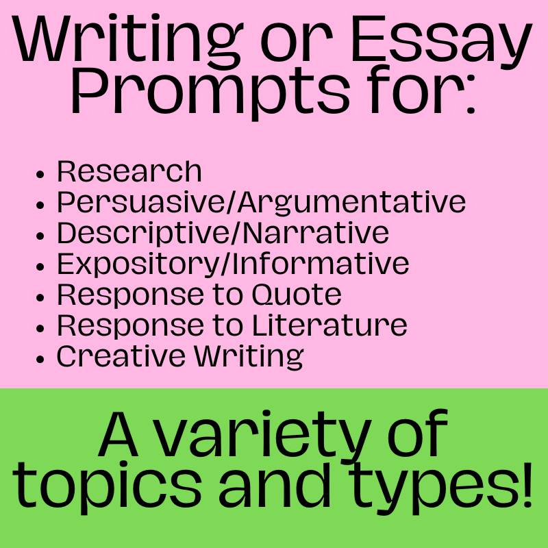 101 Essay & Writing Prompts for Spring | Middle & High School Writing Topics - Simply Novel