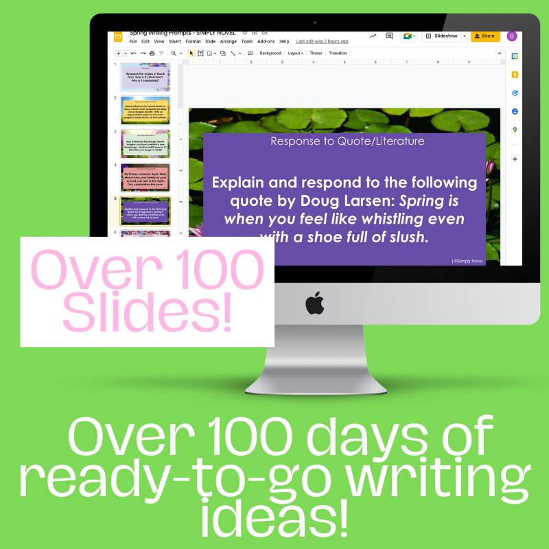 101 Essay & Writing Prompts for Spring | Middle & High School Writing Topics - Simply Novel