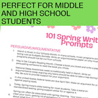 101 Essay & Writing Prompts for Spring | Middle & High School Writing Topics - Simply Novel