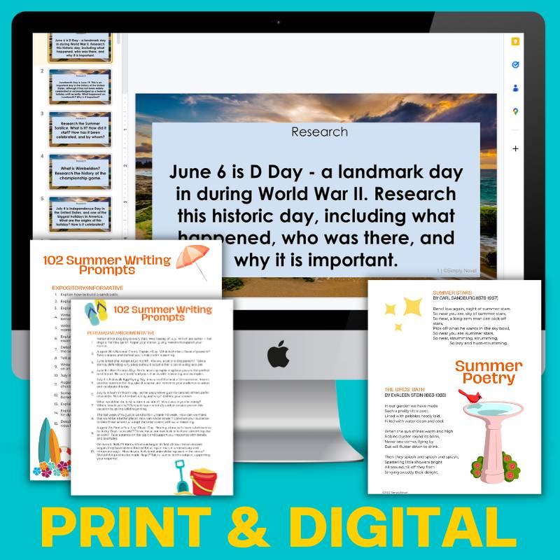 102 Essay & Writing Prompts for Summer | Middle & High School Writing Topics - Simply Novel