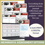 1984 Novel Study Unit Plan - Close Reading, Articles, Projects, Assessments - Simply Novel
