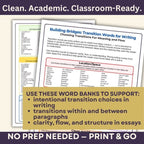 300+ Transition Words to Use in Writing | Reference Lists & 6 Classroom Posters - Simply Novel