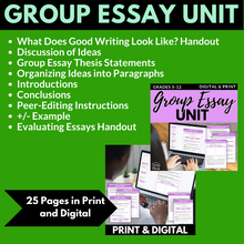 Load image into Gallery viewer, Basic Essay Writing Lessons, Activities: Before the 5-Paragraph Essay BUNDLE