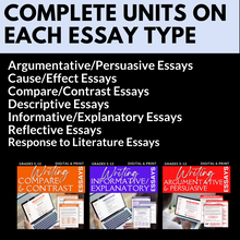 Load image into Gallery viewer, Essay Writing Lesson, Activity Year-Long BUNDLE: 5-Paragraph Essay Writing Unit