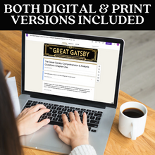 Load image into Gallery viewer, The Great Gatsby Novel Study Unit Comprehension Questions by Chapter