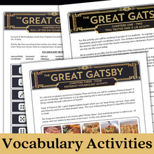 Load image into Gallery viewer, The Great Gatsby 200+ page Novel Study Resource BUNDLE - Print &amp; Digital