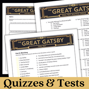The Great Gatsby 200+ page Novel Study Resource BUNDLE - Print & Digital