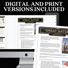 Load image into Gallery viewer, The Great Gatsby Writing Activities - 4 Activities Included - Print &amp; Digital