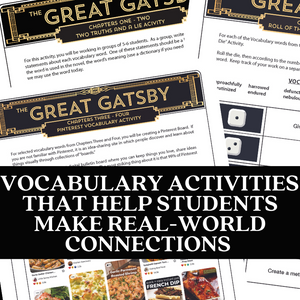 The Great Gatsby Vocabulary Activities, Plus Vocabulary & Allusions Lists