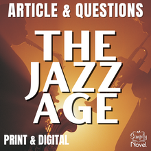 Load image into Gallery viewer, The Jazz Age Informational Text Article with Questions