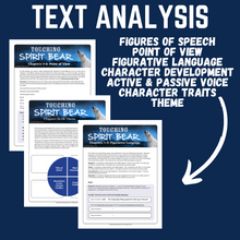 Load image into Gallery viewer, Touching Spirit Bear Novel Study - Novel-Based Literary Analysis Activities