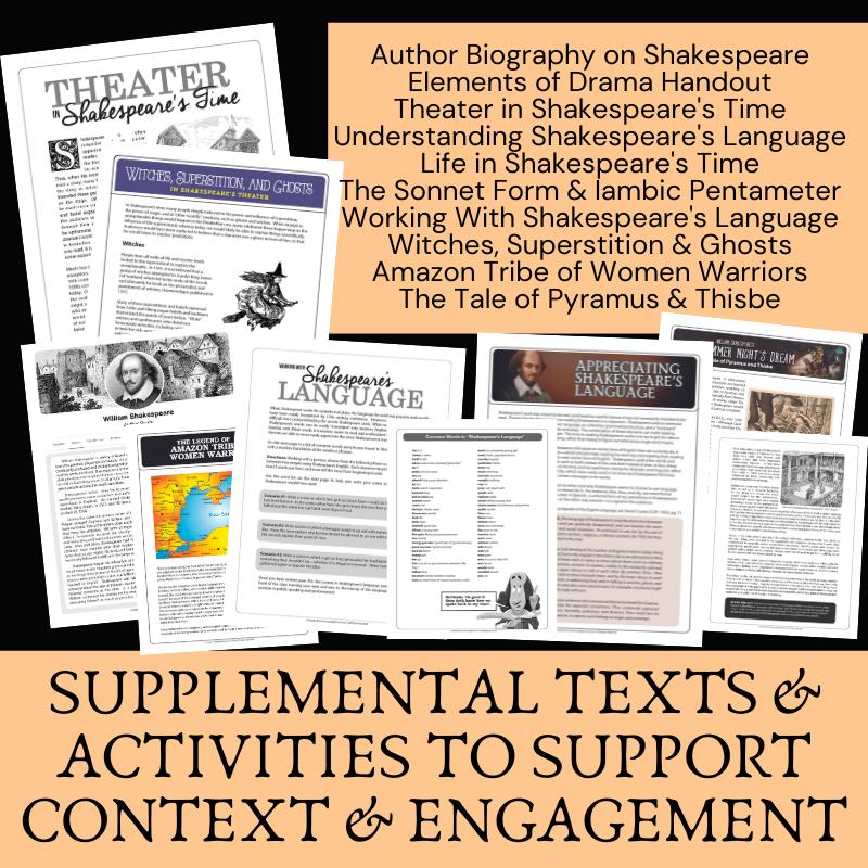 A Midsummer Night's Dream Play Study - 4 - Week Teaching BUNDLE - Print & Digital - Simply Novel