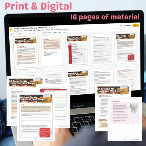 A Poem for My Librarian, Mrs. Long Poetry Unit and Quiz | Print & Digital - Simply Novel