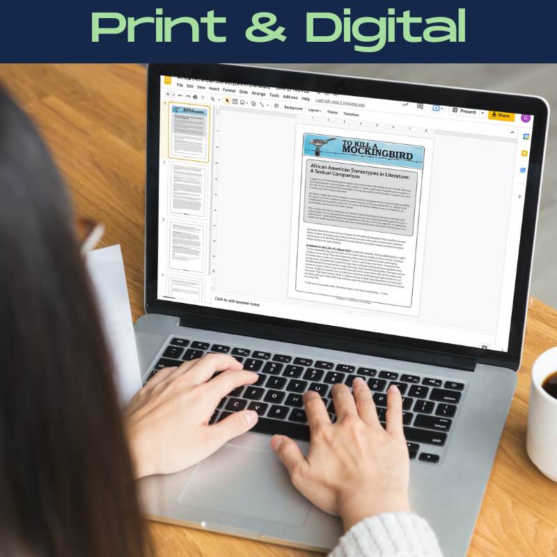 African American Stereotypes in Literature | Textual Comparison Activity - Simply Novel
