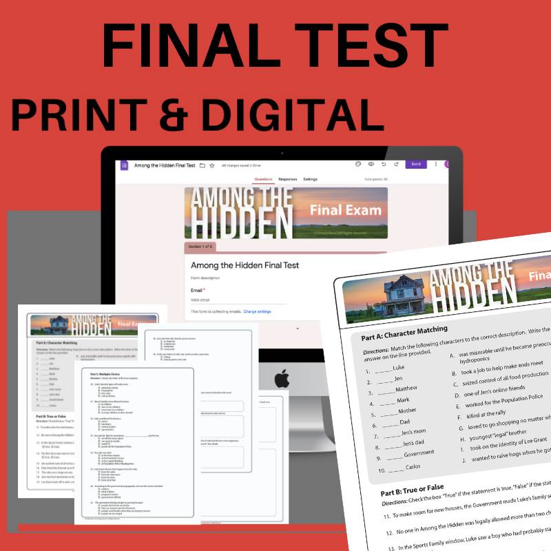 Among the Hidden Novel Study No - Prep Teaching Resource BUNDLE - Print & Digital - Simply Novel