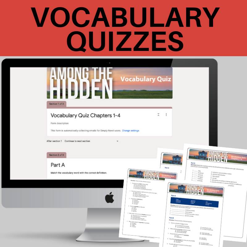 Among the Hidden Novel Study No - Prep Teaching Resource BUNDLE - Print & Digital - Simply Novel