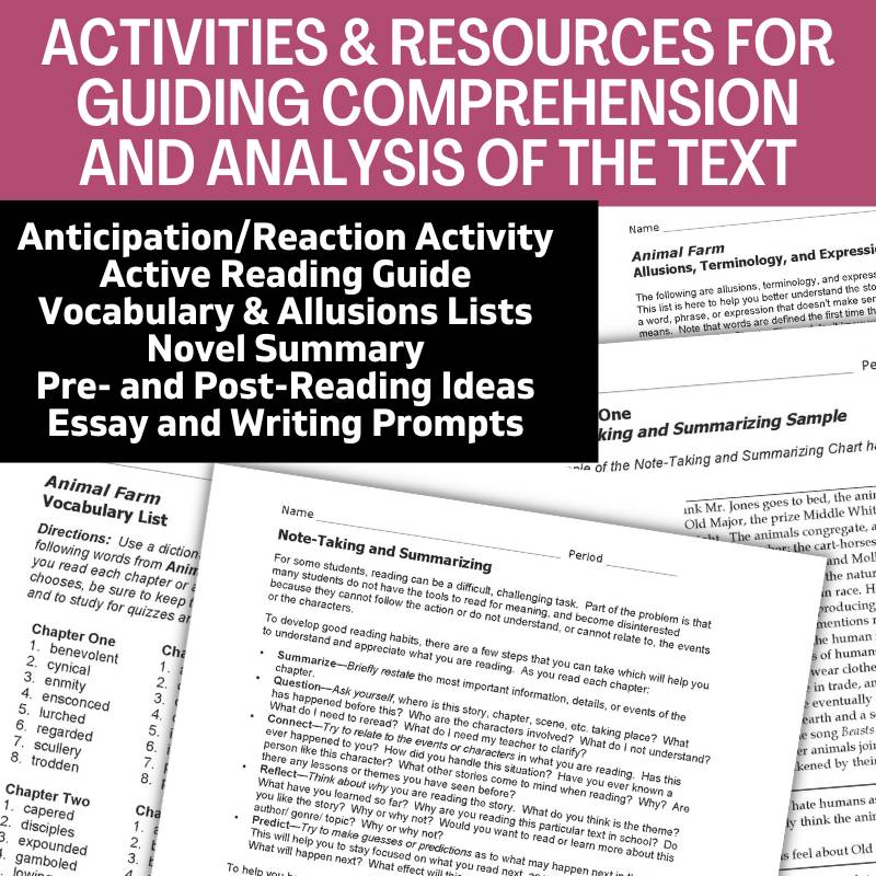 Animal Farm Novel Study Unit - 160+ Page Teaching Resource Bundle - Simply Novel