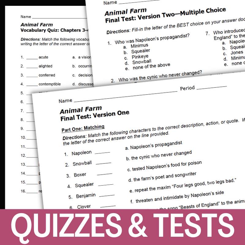 Animal Farm Novel Study Unit - 160+ Page Teaching Resource Bundle - Simply Novel