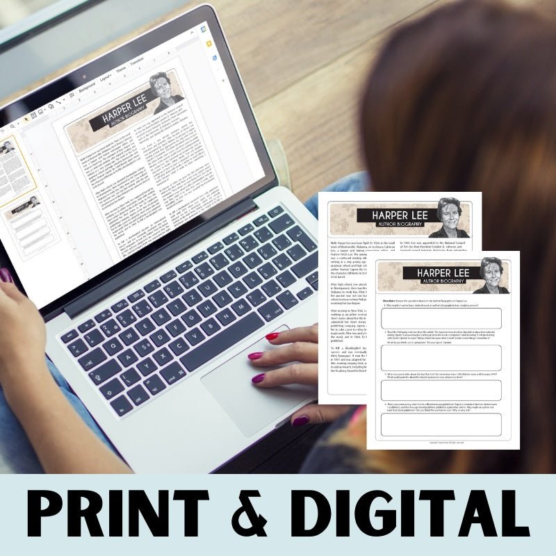 Author Study: Harper Lee – Informational Text & Questions for ELA Classrooms - Simply Novel