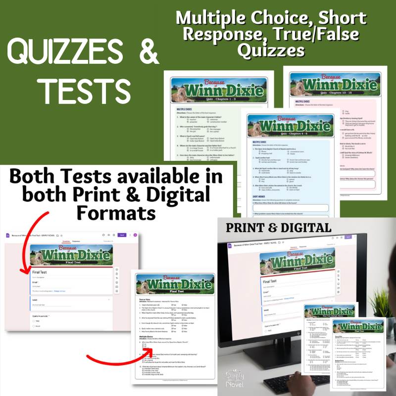 Because of Winn - Dixie Teaching Unit | Full Novel Study Bundle with Activities - Simply Novel