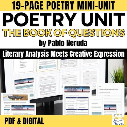 Book of Questions by Pablo Neruda 19 - Page Unit - Questions, Activities, Quiz - Simply Novel