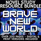 Brave New World Unit Teaching Resource BUNDLE - 200 Pages - Print & Digital - Simply Novel