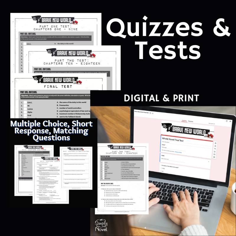 Brave New World Unit Teaching Resource BUNDLE - 200 Pages - Print & Digital - Simply Novel