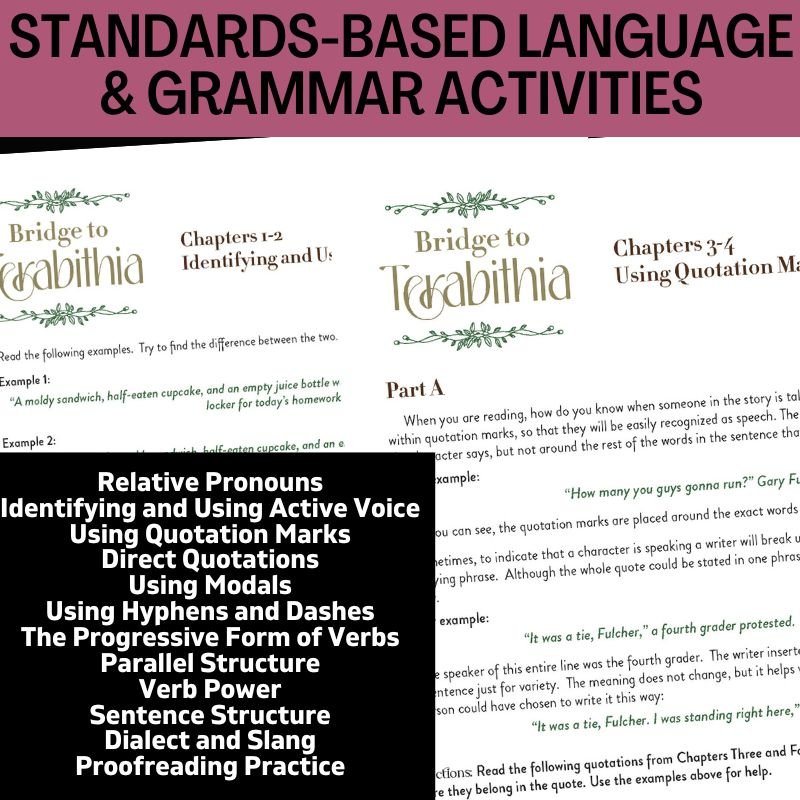 Bridge to Terabithia Novel Study Unit - 200+ Page No - Prep Activities Bundle - Simply Novel