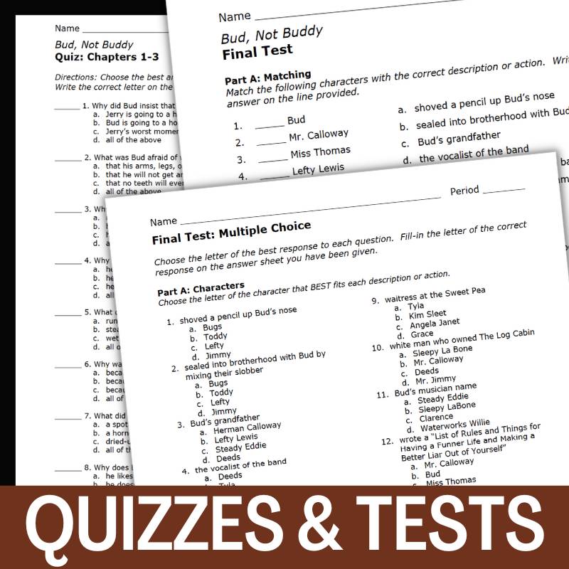 Bud, Not Buddy Novel Study Unit Activities, Projects, & Assessments - Simply Novel