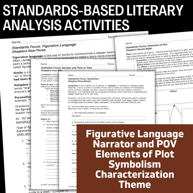 Bud, Not Buddy Novel Study Unit Activities, Projects, & Assessments - Simply Novel