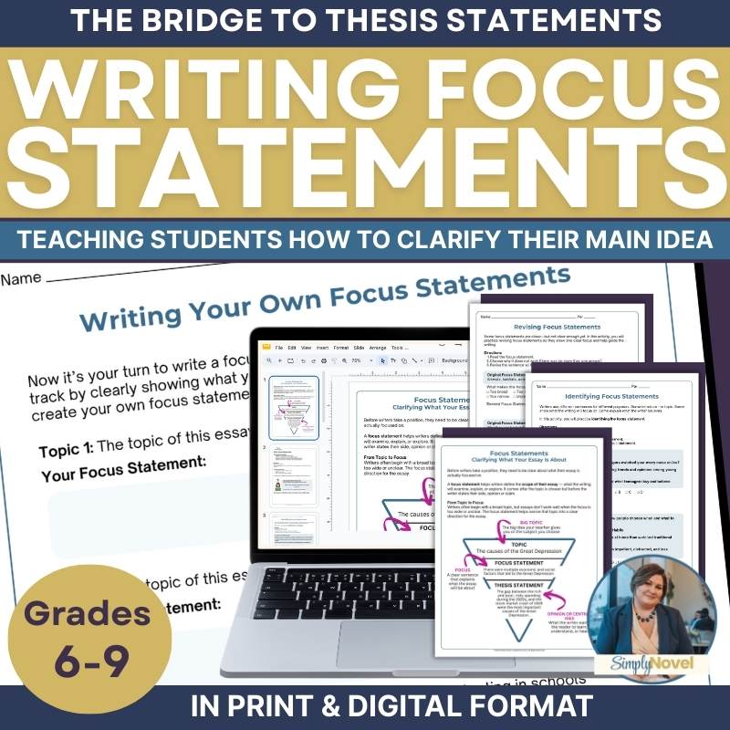 Clarifying the Main Idea: Writing Focus Statements as Main Ideas for Essays - Simply Novel
